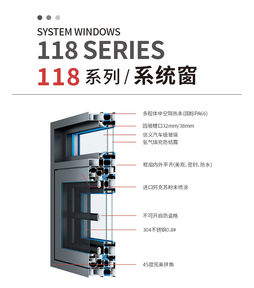 金太阳智慧门窗铝合金系统平开窗